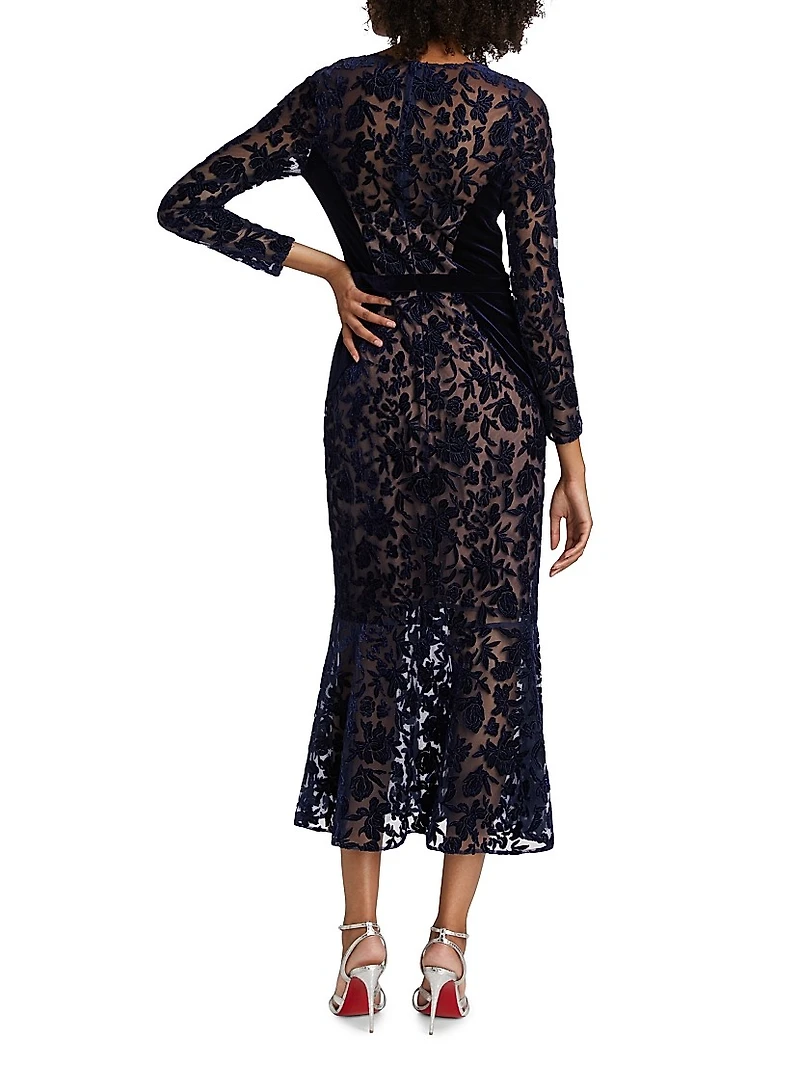 Velvet Lace Cocktail Dress