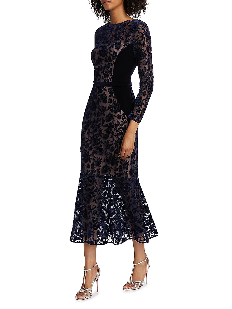 Velvet Lace Cocktail Dress