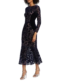 Velvet Lace Cocktail Dress