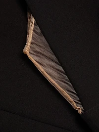 Illusion-Neck Crepe Column Gown