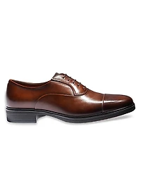 Leather Cap-Toe Derby Shoes