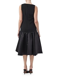 Sina Sleeveless Drop-Waist Midi-Dress