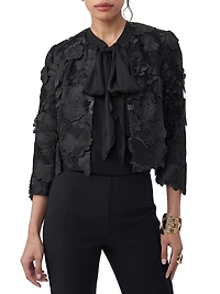 Dalina Embellished Lace Crop Jacket