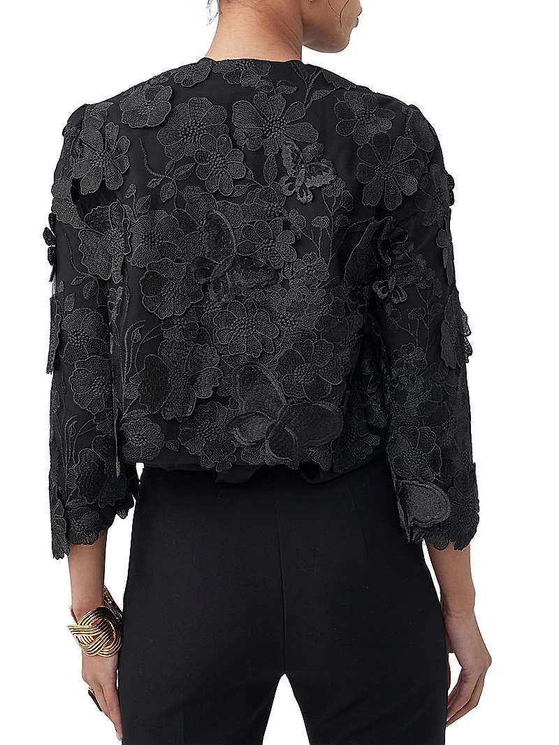 Dalina Embellished Lace Crop Jacket