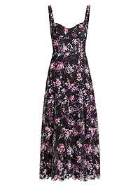 Manon Floral Lace Midi-Dress
