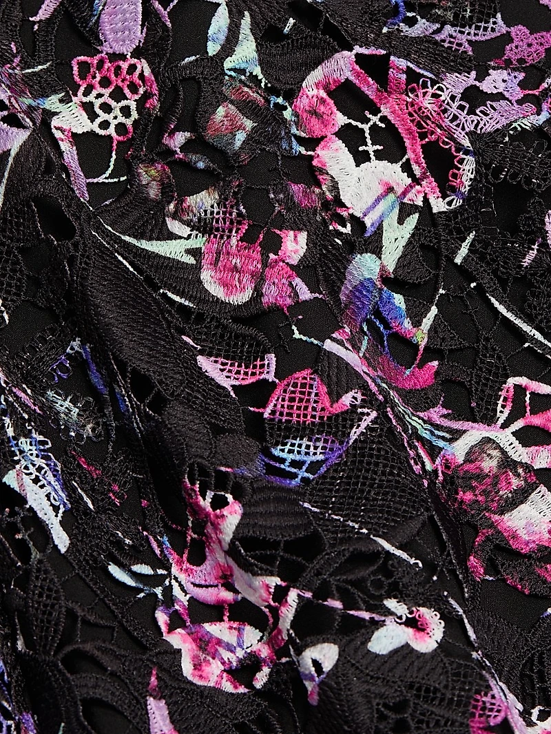 Manon Floral Lace Midi-Dress