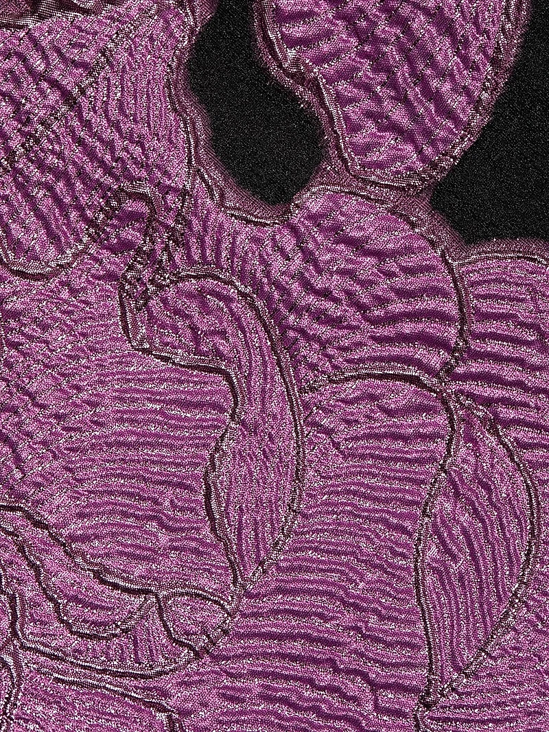 Mariele Metallic Floral Jacquard Gown