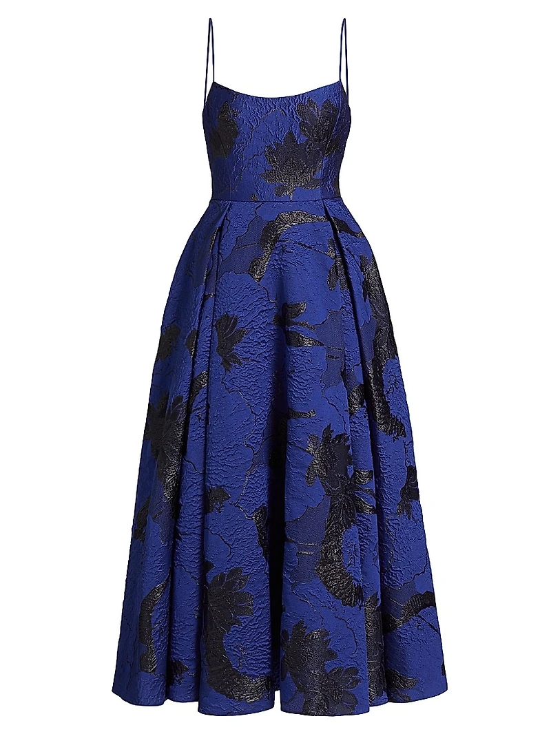Nicolette Floral Jacquard Maxi Dress