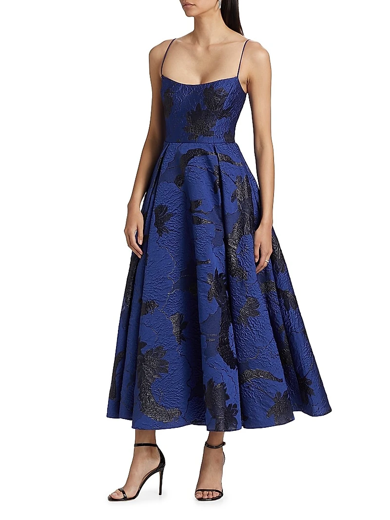 Nicolette Floral Jacquard Maxi Dress