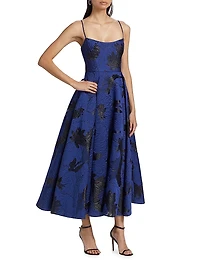 Nicolette Floral Jacquard Maxi Dress