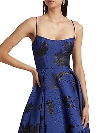 Nicolette Floral Jacquard Maxi Dress