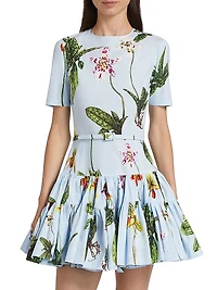 Orchid Poplin Tiered Dress