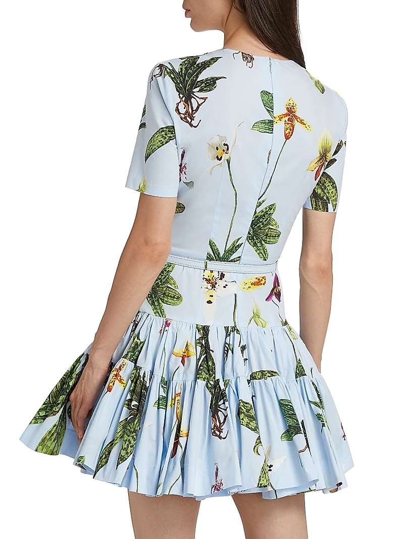 Orchid Poplin Tiered Dress