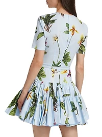 Orchid Poplin Tiered Dress