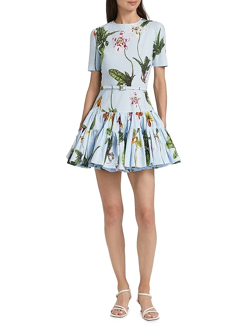 Orchid Poplin Tiered Dress