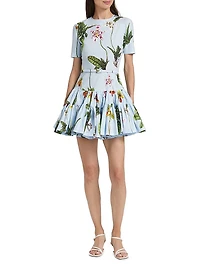 Orchid Poplin Tiered Dress