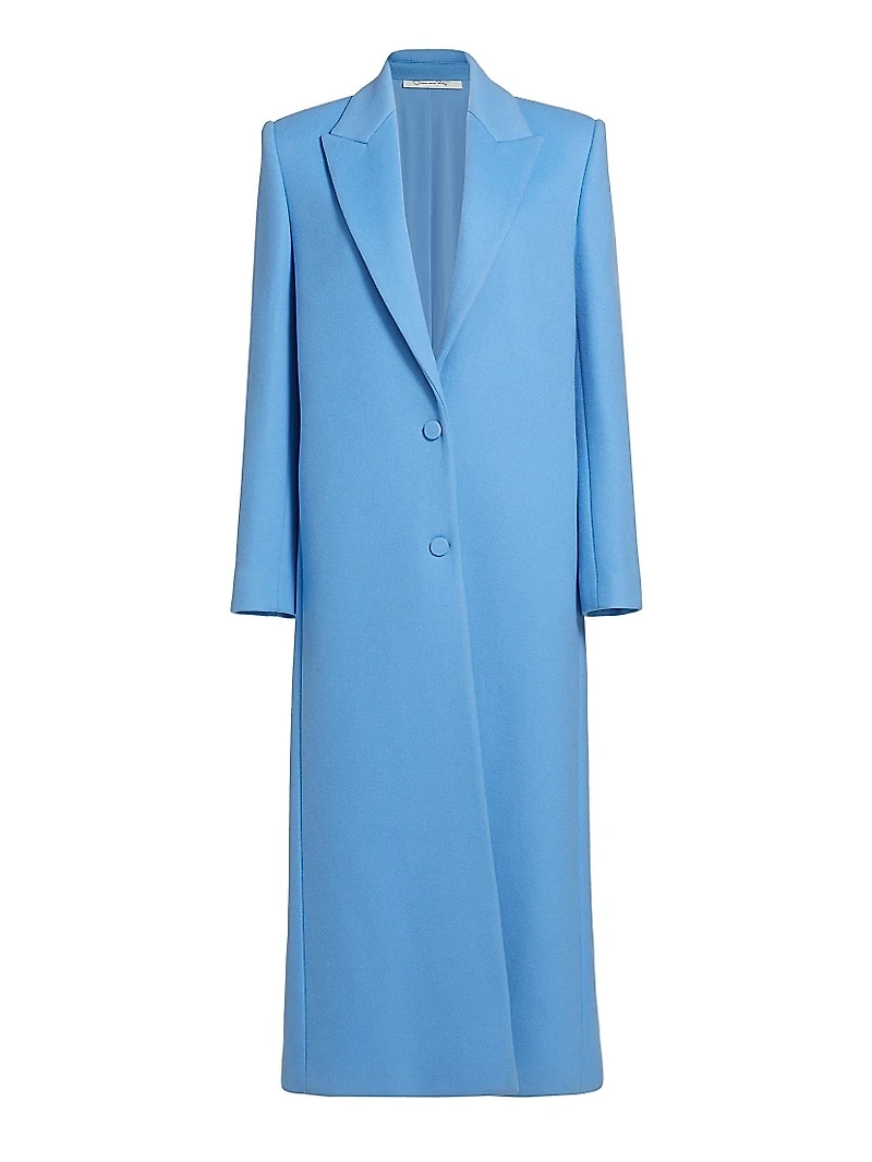 Wool-Angora Blend Long Coat