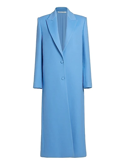 Wool-Angora Blend Long Coat