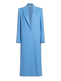 Wool-Angora Blend Long Coat