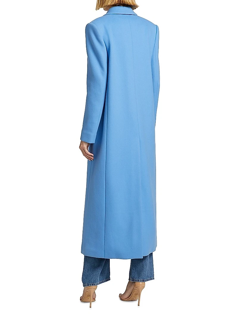 Wool-Angora Blend Long Coat