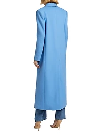 Wool-Angora Blend Long Coat