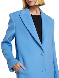Wool-Angora Blend Long Coat