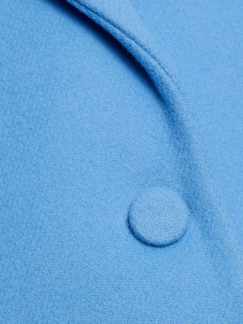 Wool-Angora Blend Long Coat