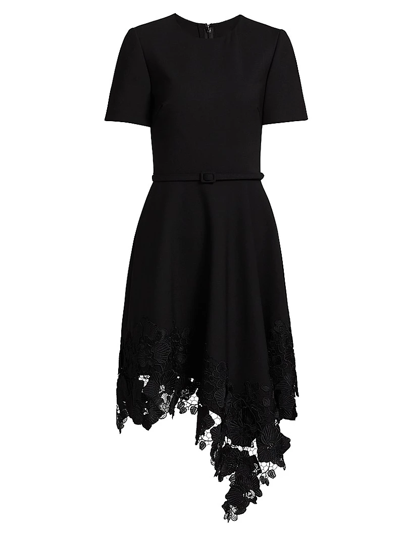 Orchid Guipure Lace-Hem Dress