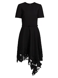 Orchid Guipure Lace-Hem Dress