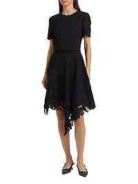 Orchid Guipure Lace-Hem Dress