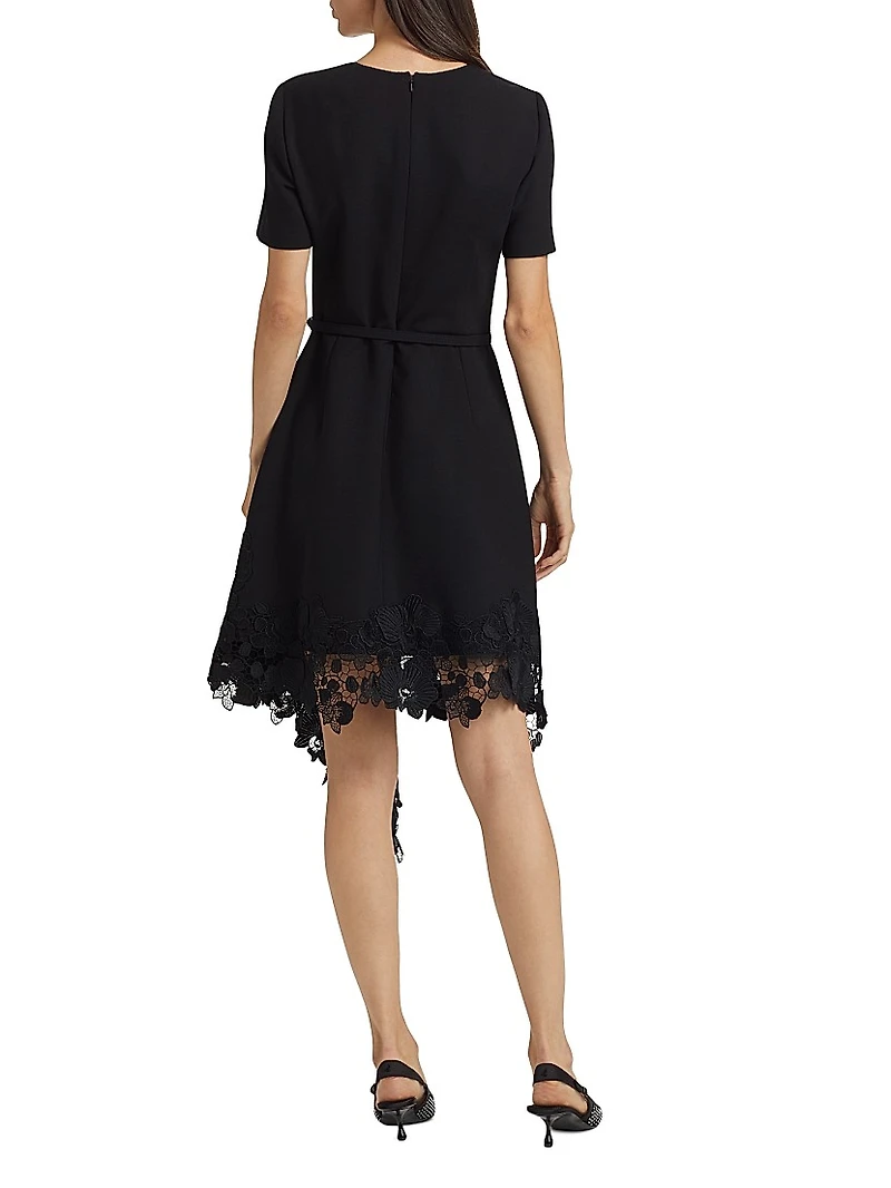 Orchid Guipure Lace-Hem Dress