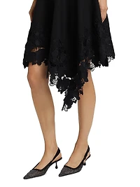 Orchid Guipure Lace-Hem Dress