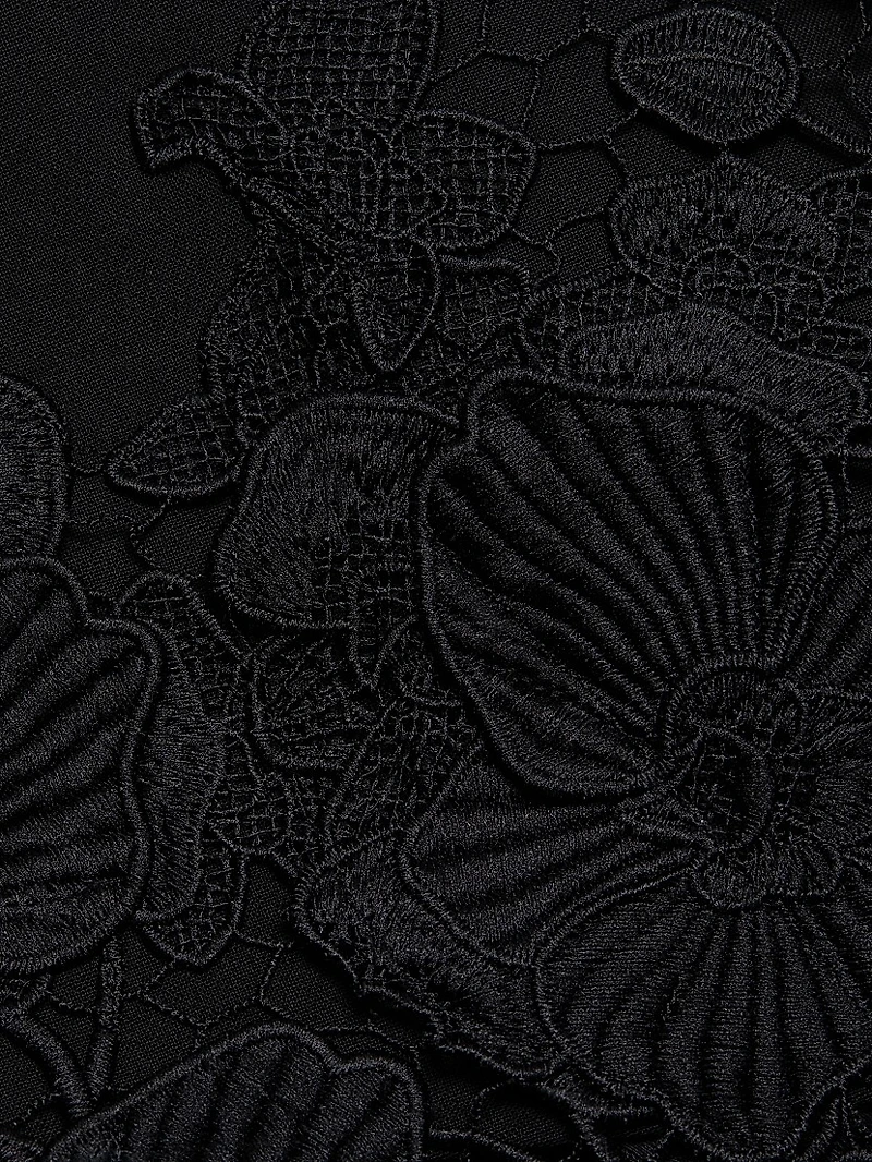 Orchid Guipure Lace-Hem Dress