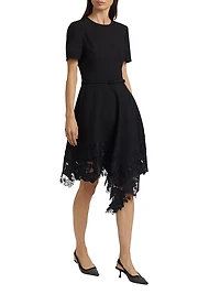 Orchid Guipure Lace-Hem Dress