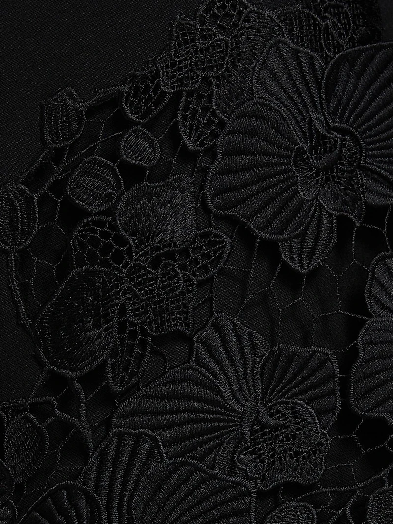 Orchid Guipure Drape Sheath Dress