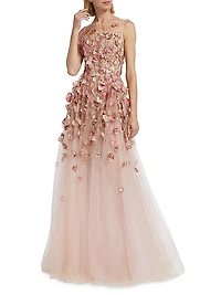 Orchid Organza A-Line Gown