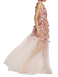Orchid Organza A-Line Gown