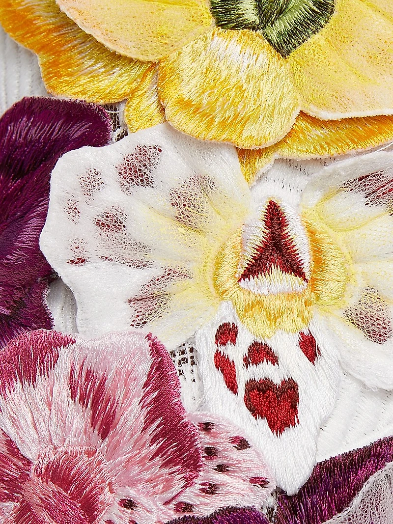 Climbing Orchid Guipure Lace Shorts