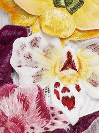 Climbing Orchid Guipure Lace Shorts