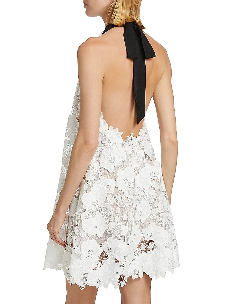 Orchid Guipure Trapeze Dress