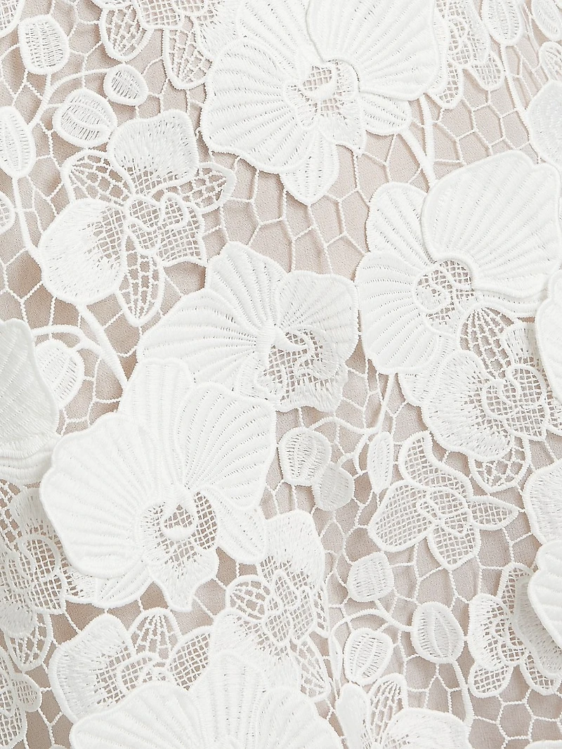 Orchid Guipure Trapeze Dress