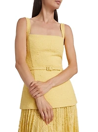 Orchid Guipure & Tweed Cocktail Dress