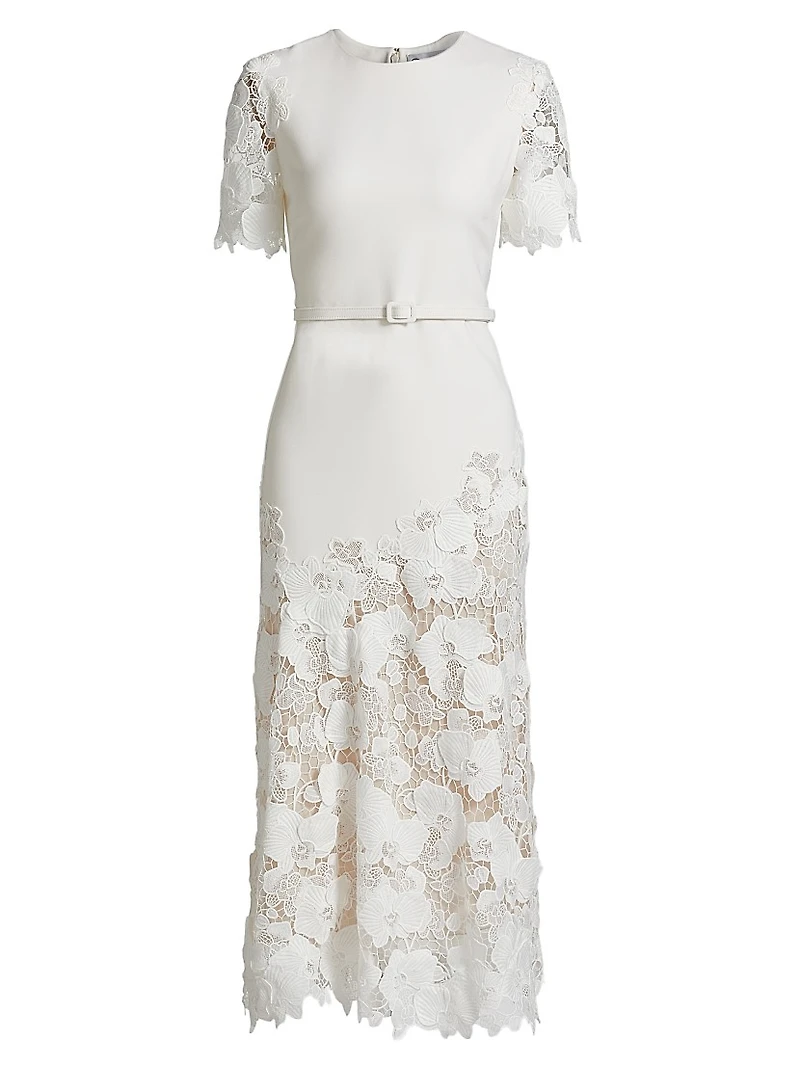 Orchid Guipure Cocktail Dress