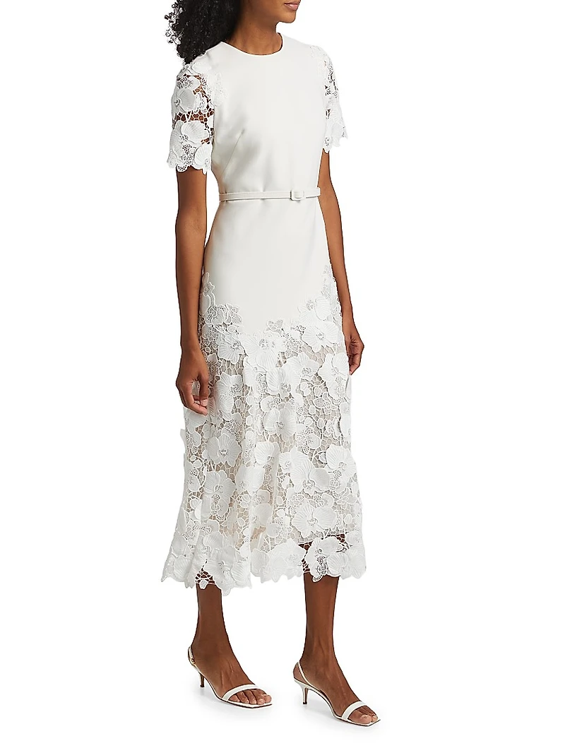 Orchid Guipure Cocktail Dress