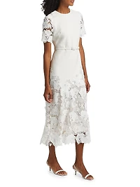 Orchid Guipure Cocktail Dress