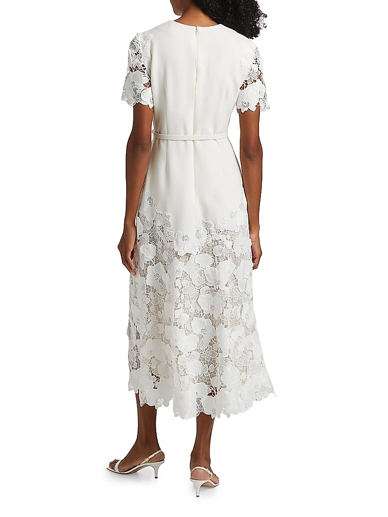 Orchid Guipure Cocktail Dress