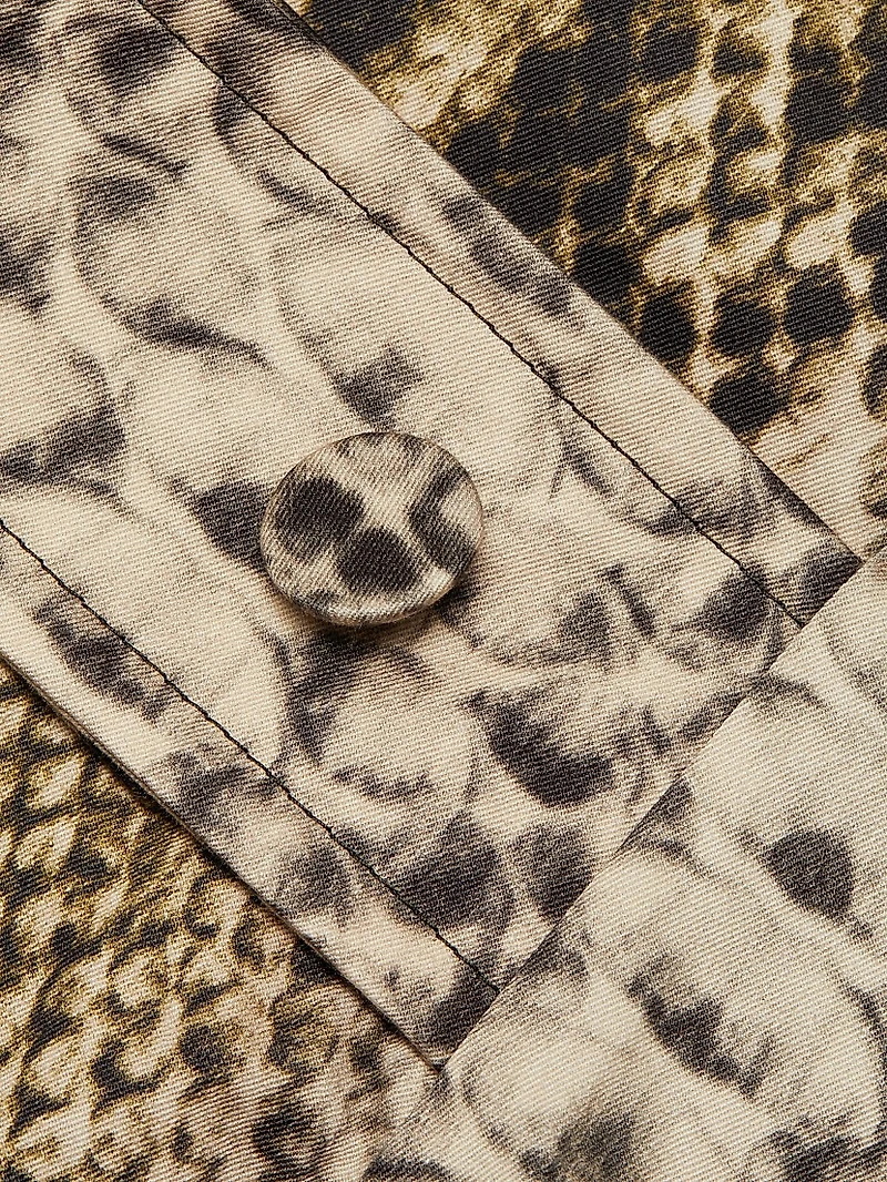 Snake Cotton Double-Breasted Trench Coat