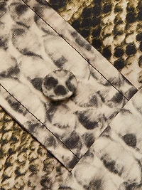 Snake Cotton Double-Breasted Trench Coat