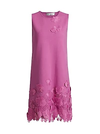 Lace Appliqué Trapeze Minidress