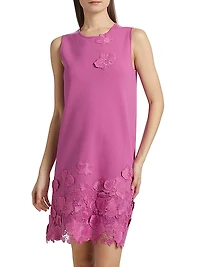 Lace Appliqué Trapeze Minidress